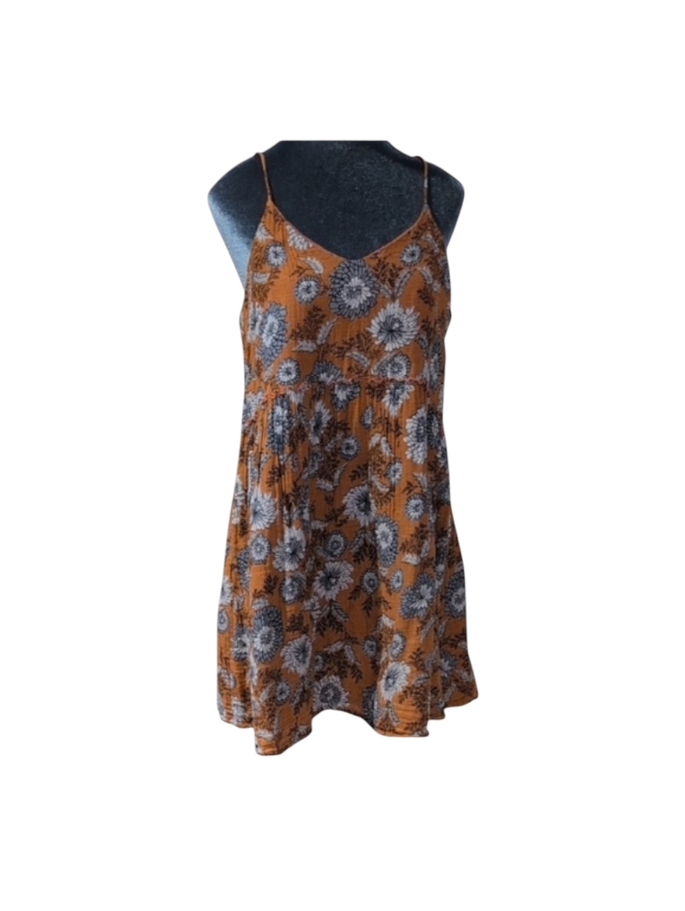Madewell Ruffle Waist Baby Doll Mini Dress in Gathered Blooms Size Med